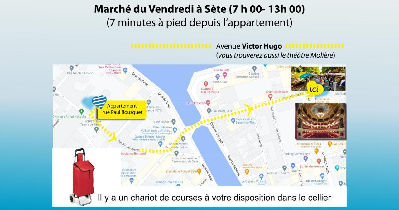 + Jardin Au Calme Avec Bbq + Cellier + Garage Apartamento Sète Exterior foto